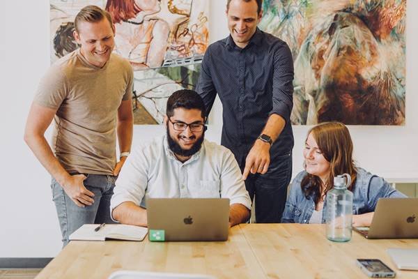 Team in a meeting