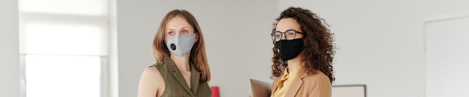 Women wearing face masks