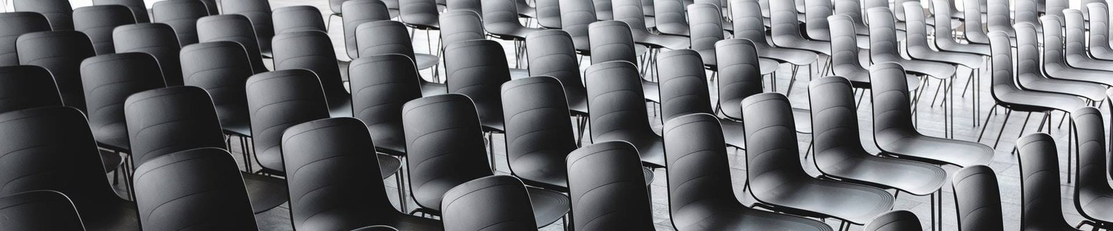 Empty black chairs