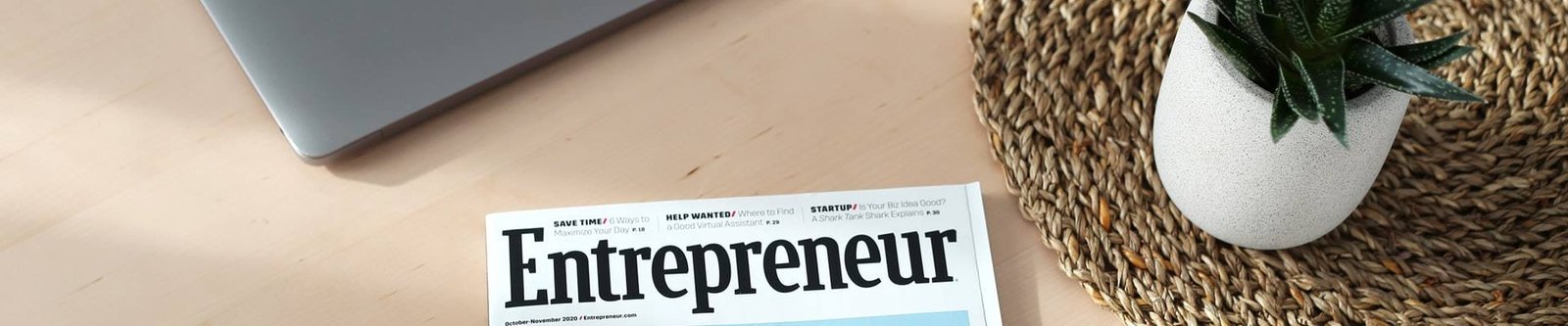 Entrepeneur magazine on a desk